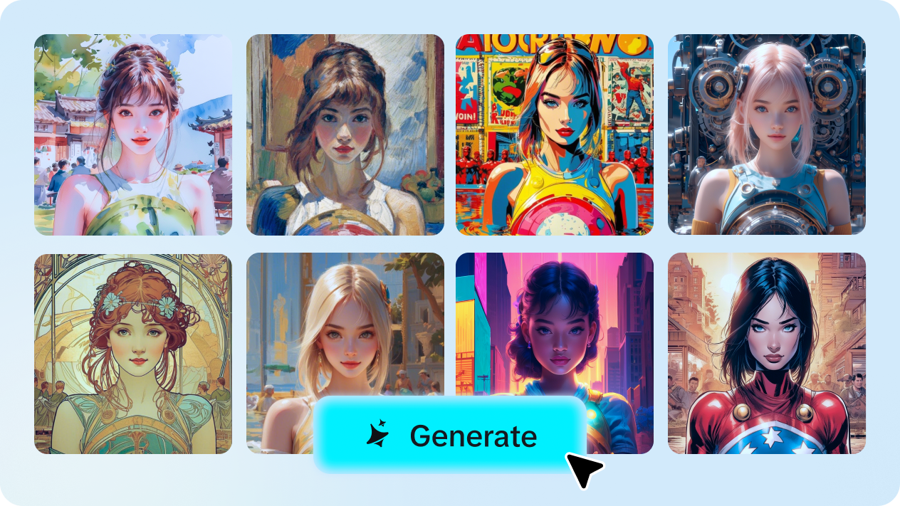 Platform menggambar AI terbaik dengan preset gaya